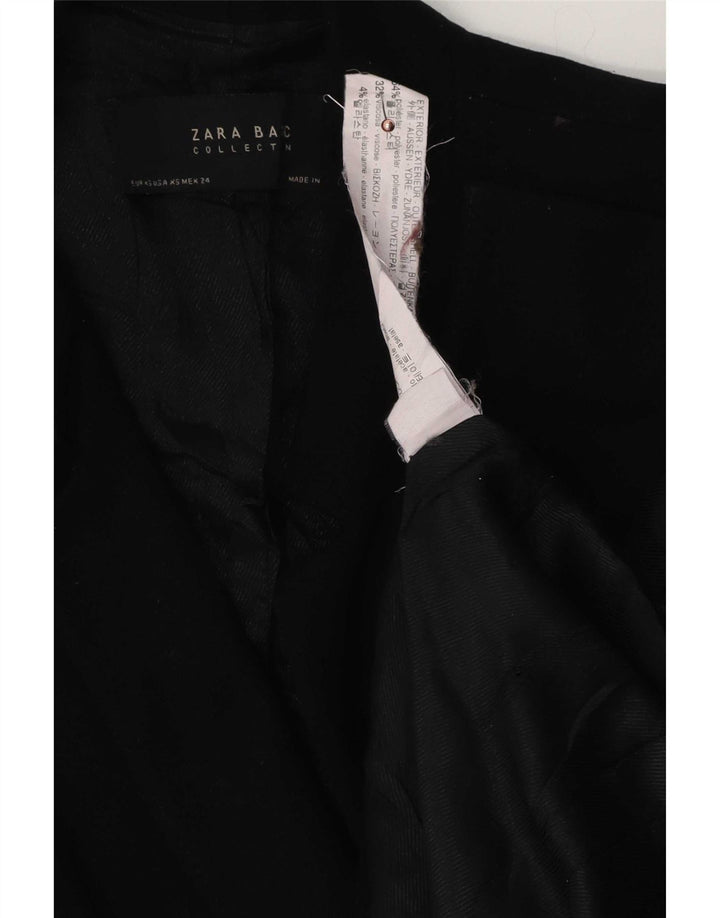 Zara Femme Pardessus UK 6 XS Noir Polyester