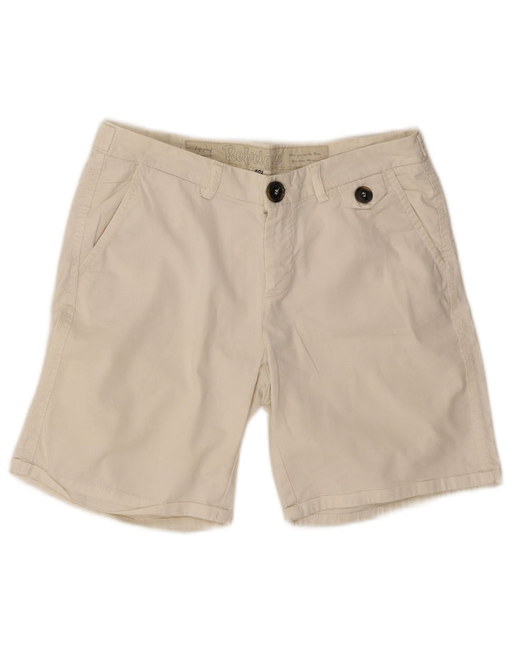 Refrigue Short Chino Femme EU 40 Medium W30 Beige Coton