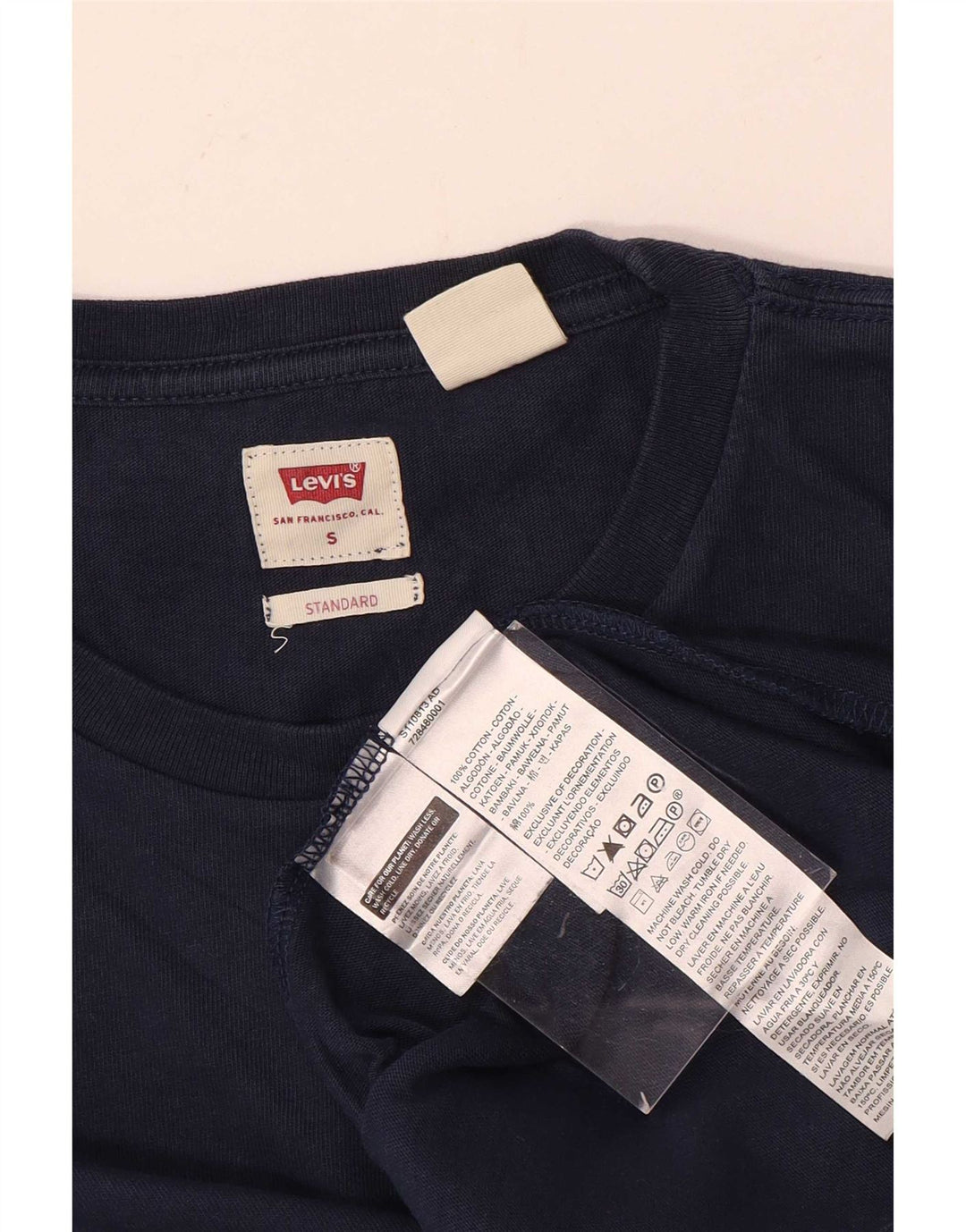 Levi's Haut à Manches Longues Coupe Standard Homme Bleu Marine Petit Coton
