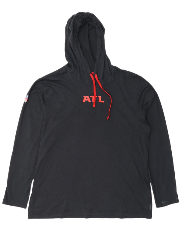 Nike Atlanta Falcons Haut à capuche graphique à manches longues pour homme Bleu marine Taille L