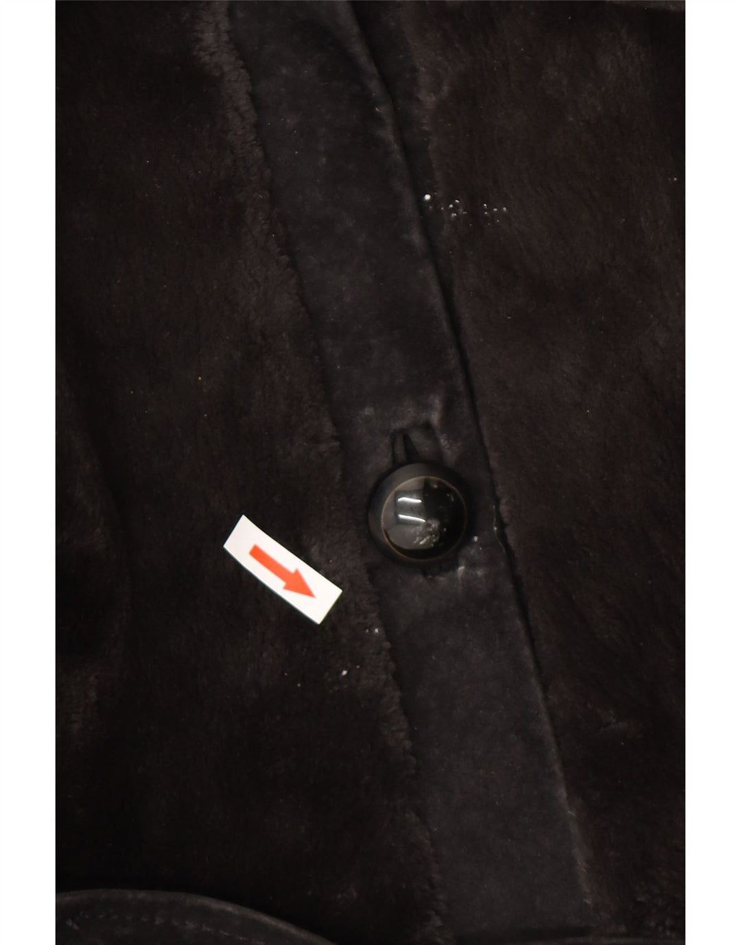 Veste en daim fausse fourrure femme vintage UK 12 brun moyen