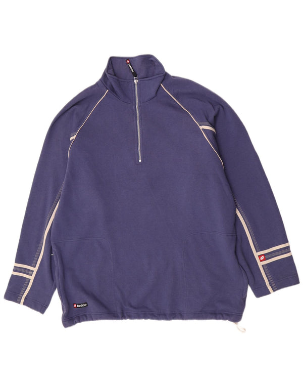 Lotto Pull col zippé pour homme UK 42/44 XL Bleu Coton
