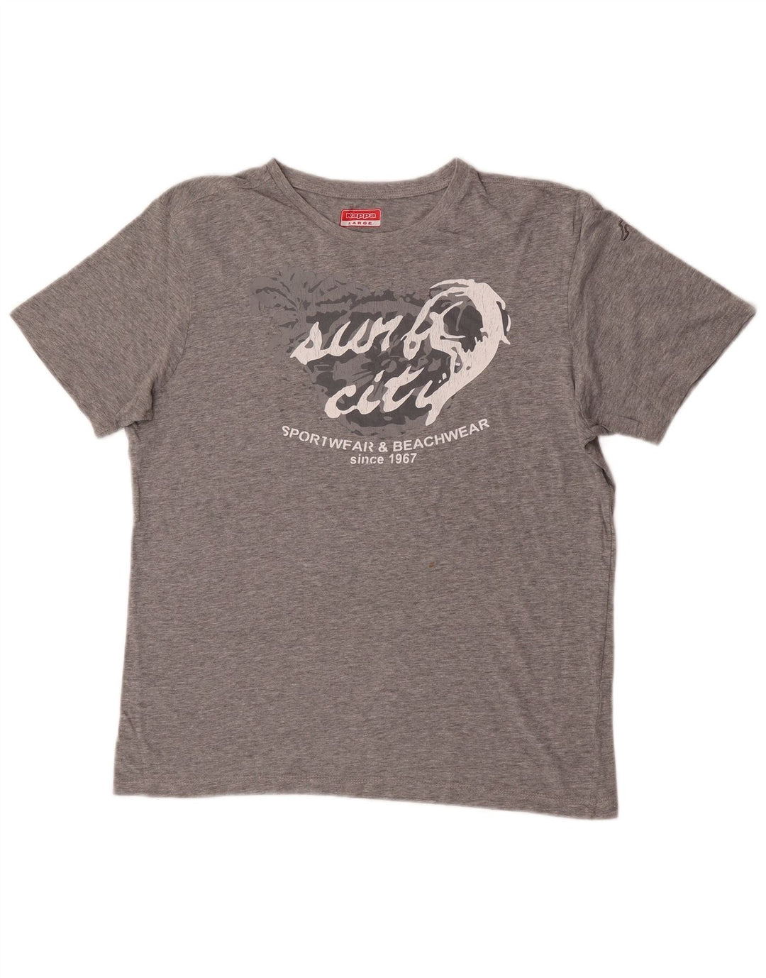 Kappa T-Shirt Graphique Homme Grand Gris