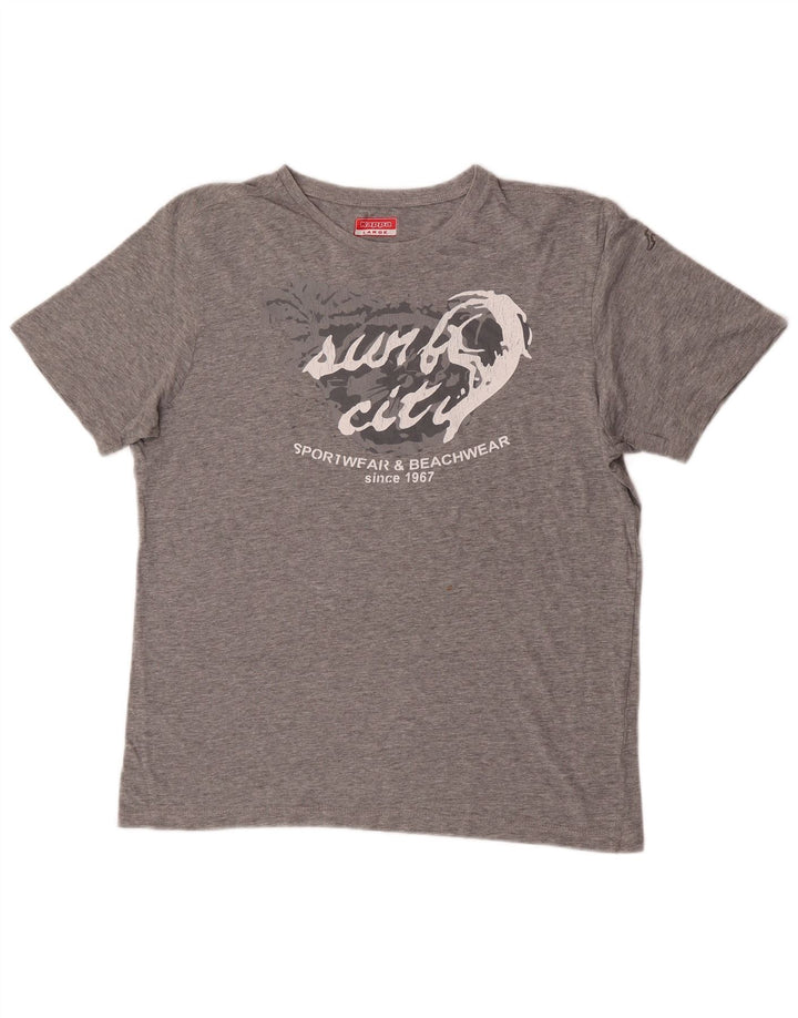 Kappa T-Shirt Graphique Homme Grand Gris