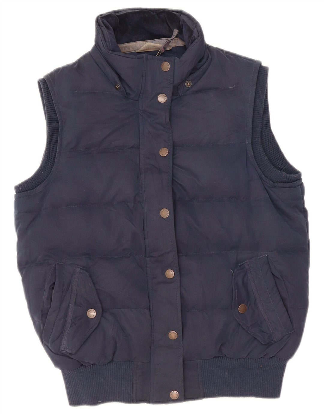 Fat Face Gilet rembourré Sherpa pour femme UK 12 Bleu marine moyen Polyester