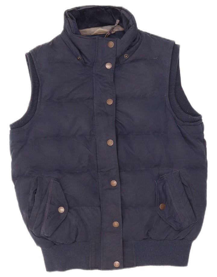Fat Face Gilet rembourré Sherpa pour femme UK 12 Bleu marine moyen Polyester