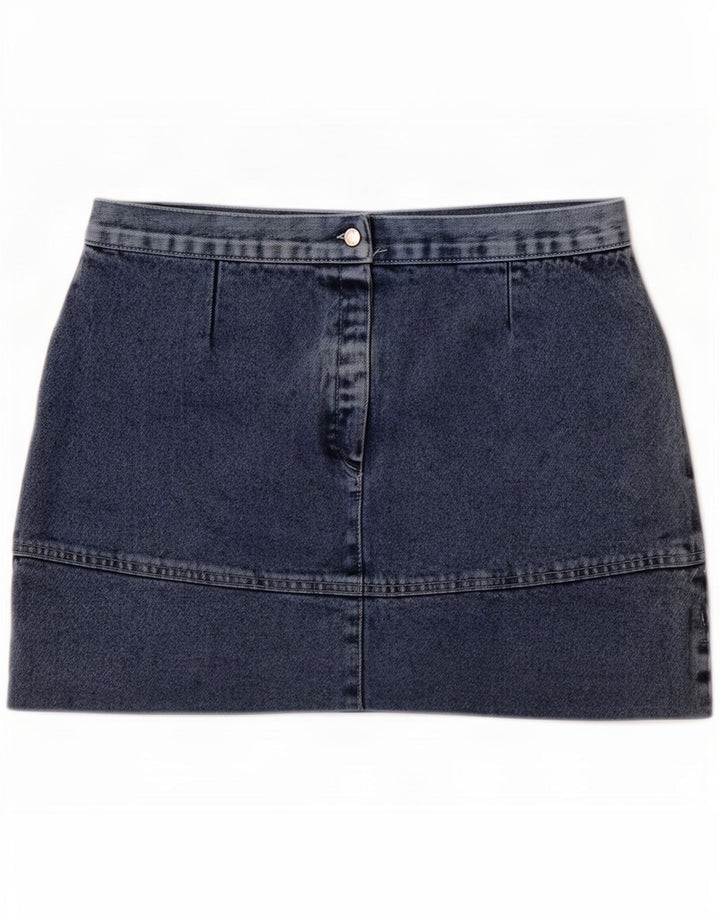 vintage Femme Mini Jupe En Jean IT 44 Moyen W30 Coton Bleu