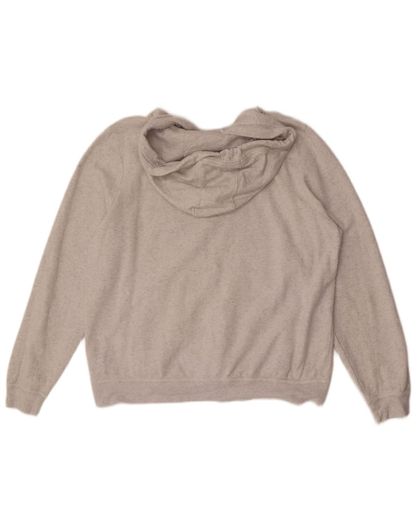 NIKE Pull à capuche zippé pour homme en coton moucheté gris grand