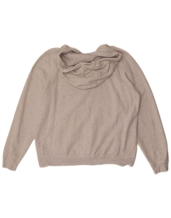 NIKE Pull à capuche zippé pour homme en coton moucheté gris grand