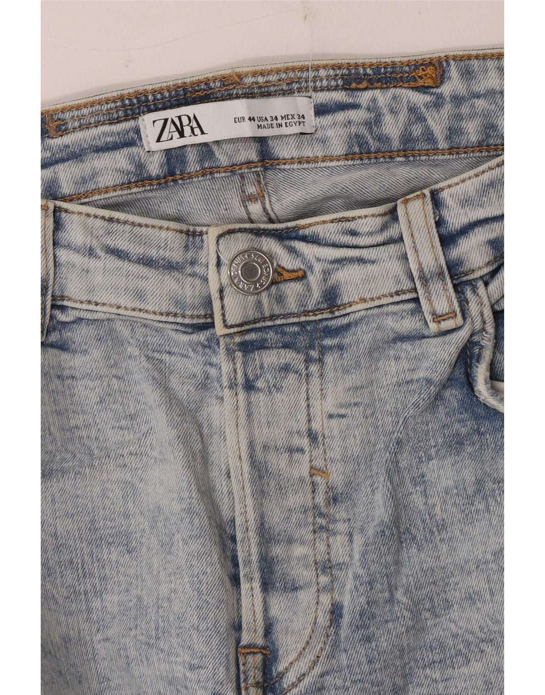 Zara Jean slim vieilli pour homme EU 44 Large W34 L28 Bleu