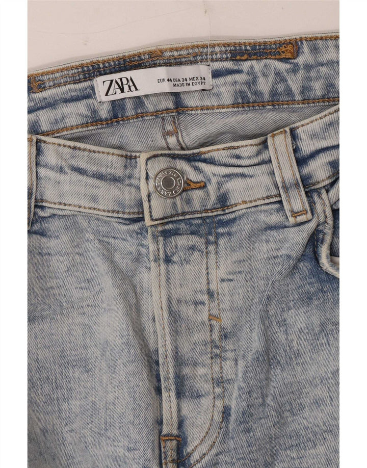 Zara Jean slim vieilli pour homme EU 44 Large W34 L28 Bleu
