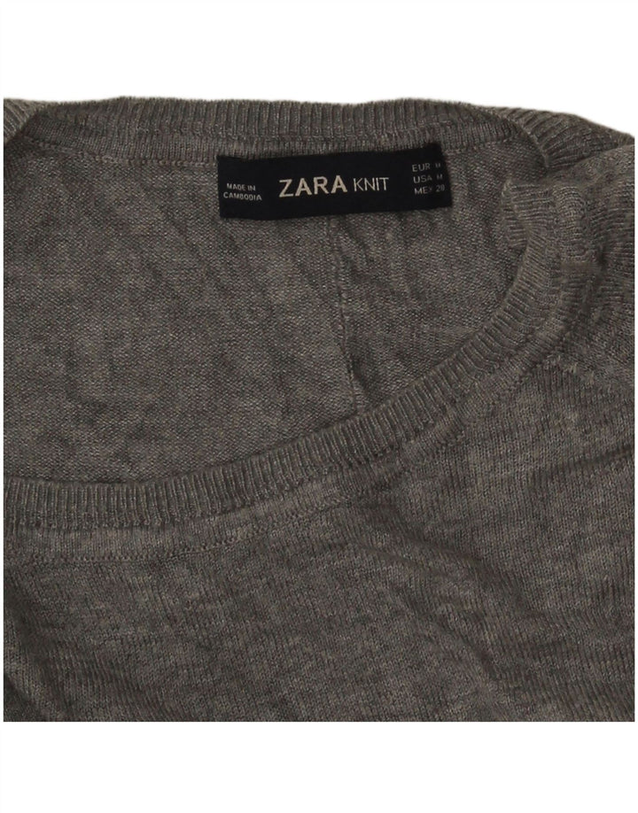 Zara Pull col bateau pour femme UK 14 Gris moyen