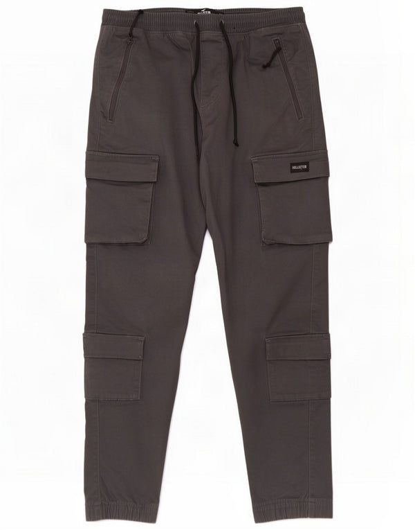 Hollister Pantalon cargo de jogging pour homme Medium W32 L29 Gris Coton
