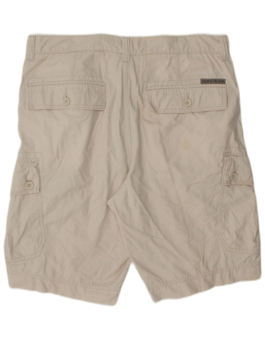 Calvin Klein Short cargo pour homme W34 Grand coton beige