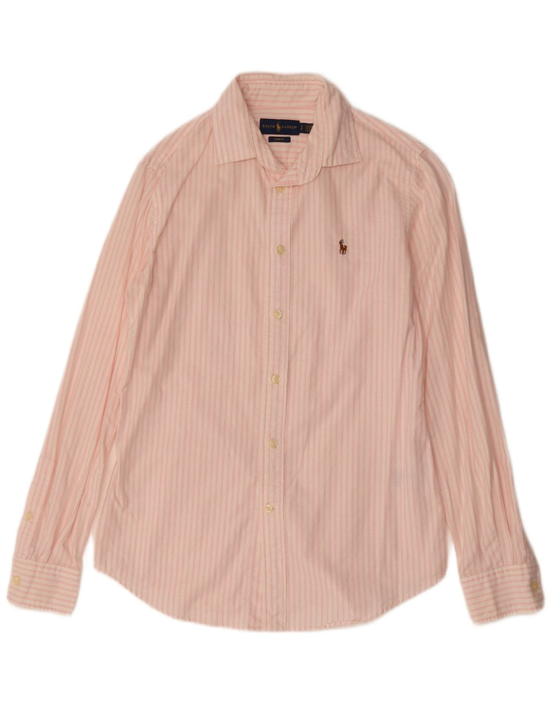 Ralph Lauren Chemise Slim Fit Homme Petit Coton Rayé Rose