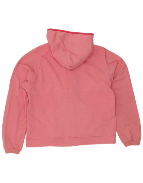Champion Pull à capuche zippé pour femme UK 14 Coton rose moyen