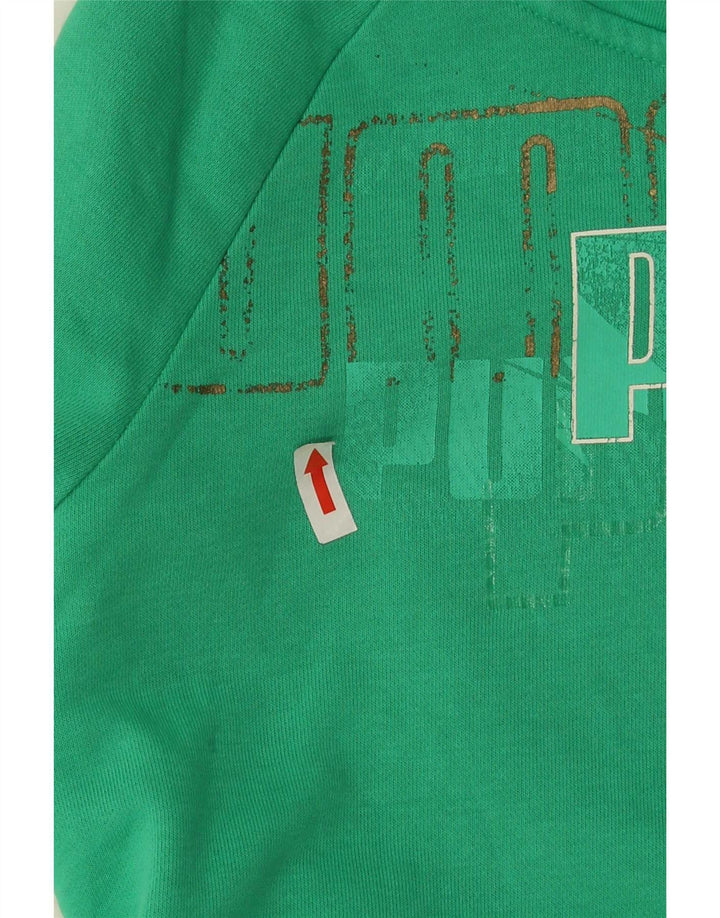 Puma Veste de survêtement graphique pour femme UK 10 Small Vert Coton