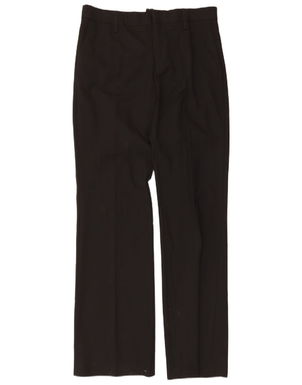 Zara Pantalon Chino Droit Femme EU 40 Medium W30 L34 Noir Polyester