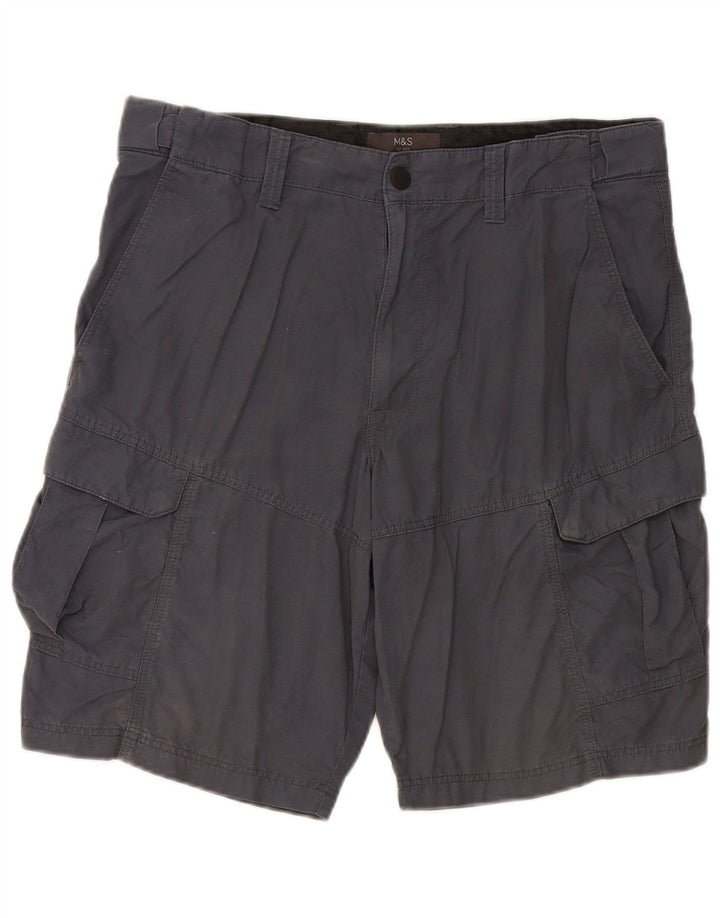 MARKS & SPENCER Short Cargo Homme W34 Grand Bleu Marine Coton