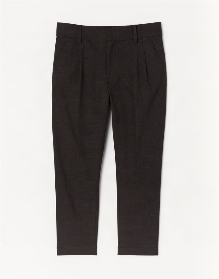 Zara Pantalon court pegged pour femme Medium W28 L26 Gris à carreaux