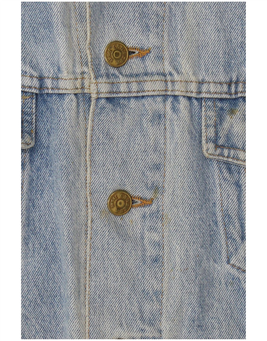 Carrera Hommes Denim Gilet UK 14 Bleu Moyen Coton