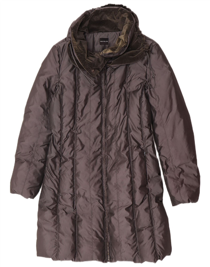 Penny Black Manteau rembourré à capuche pour femme UK 12 Gris moyen