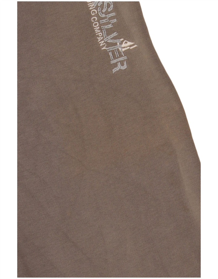 QUIKSILVER Pull à capuche zippé graphique pour femme UK 14 Grand coton gris