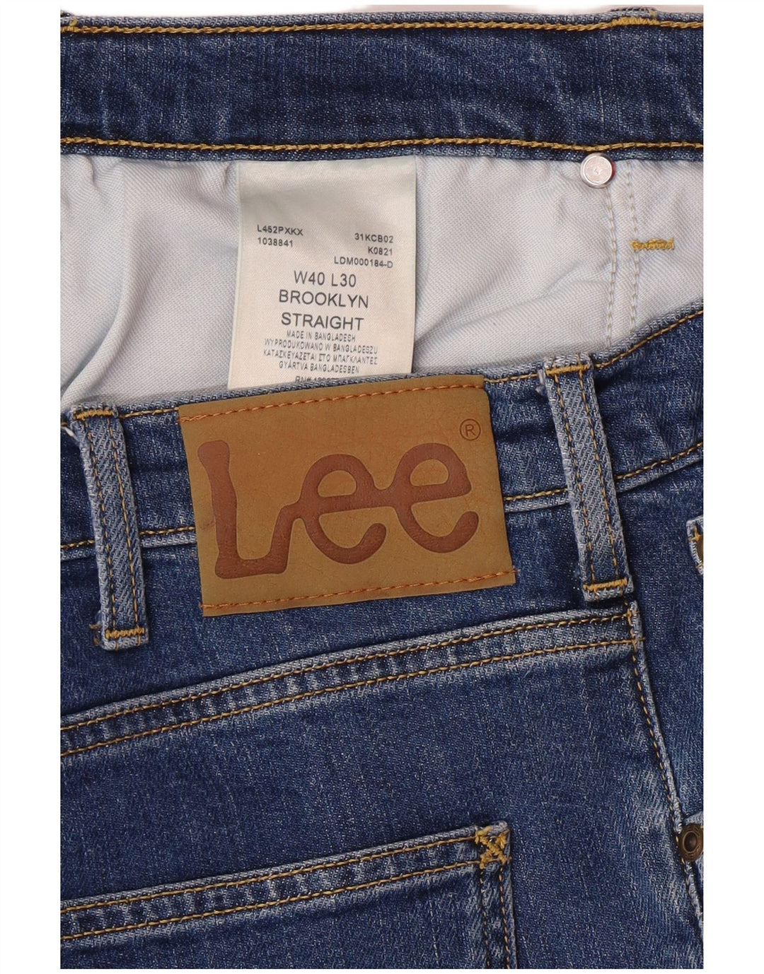 LEE Jean Droit Brooklyn Homme W40 L30 Bleu Coton