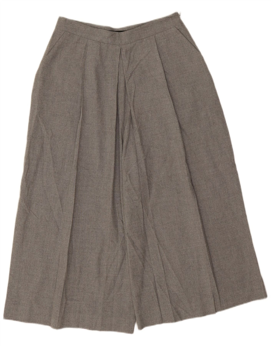 Pantalon Capri Cullotes Femme Zara Petit W26 L19 Polyester Moucheté Gris