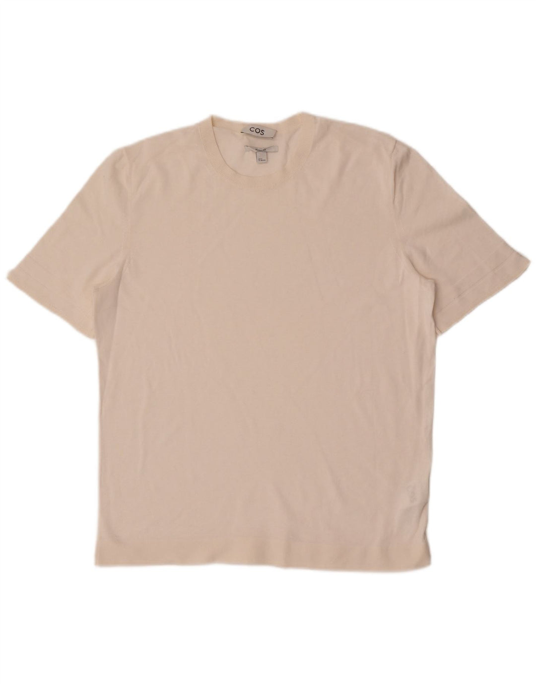 Cos T-shirt régulier pour femme UK 44 en coton blanc moyen
