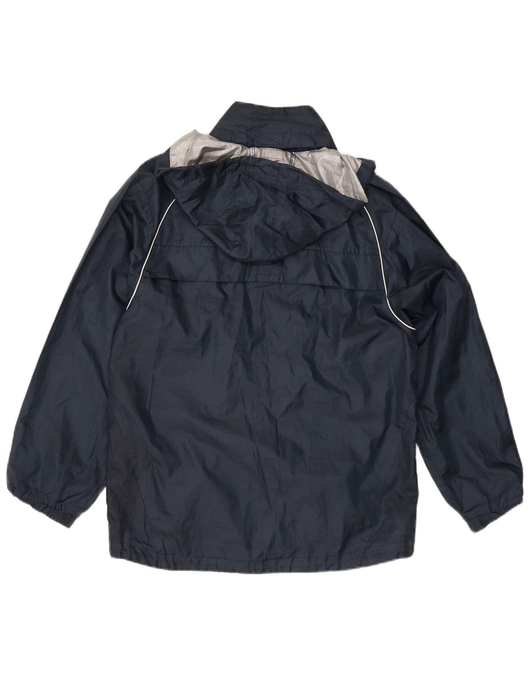 Umbro Veste de pluie à capuche pour homme UK 36 Small Bleu marine Polyester