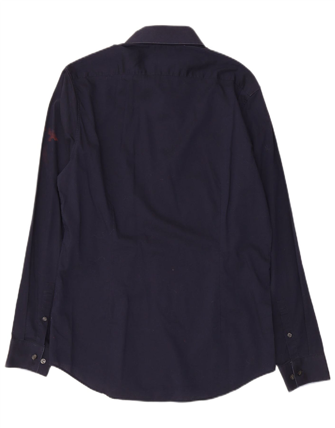 Calvin Klein Chemise ajustée pour homme Taille 39 15 1/2 Coton bleu marine moyen