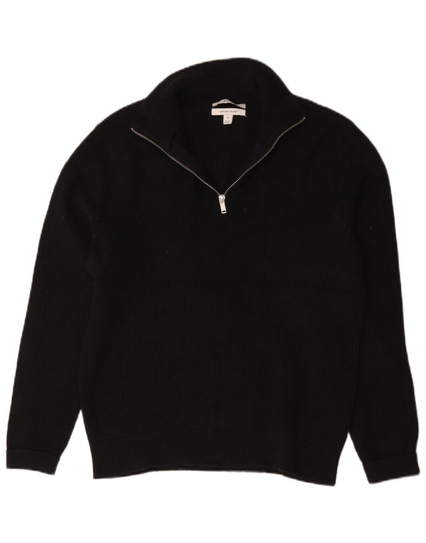 Marks & Spencer Pull col zippé homme bleu marine moyen coton