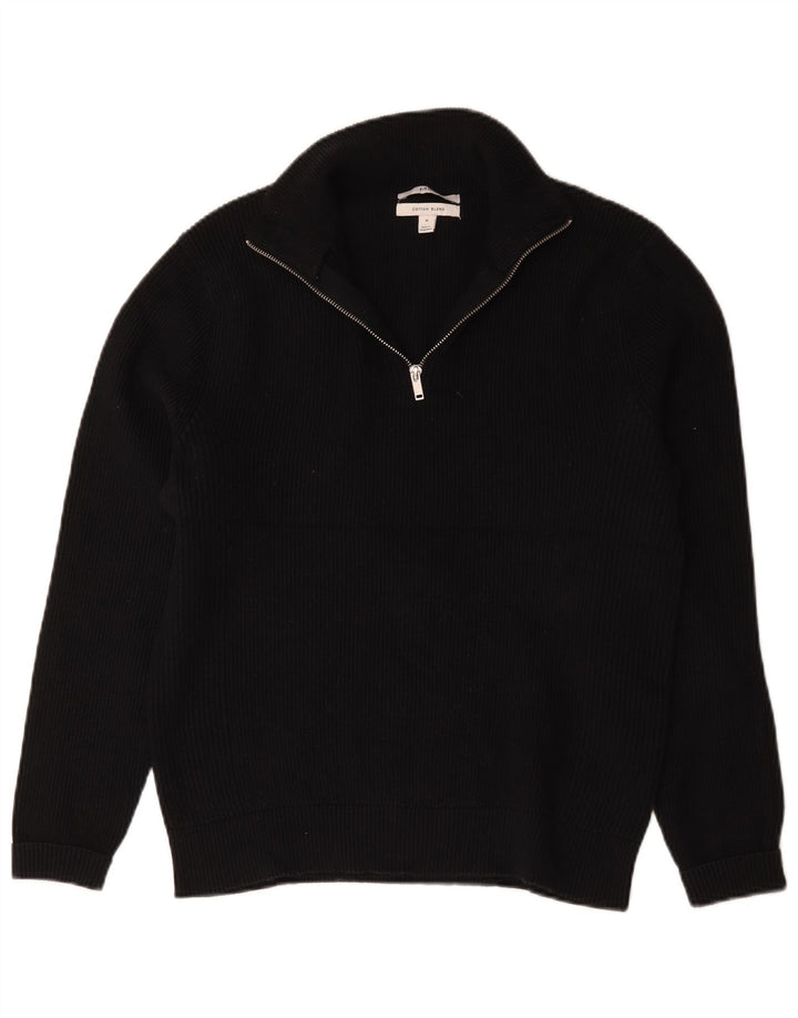 Marks & Spencer Pull col zippé homme bleu marine moyen coton