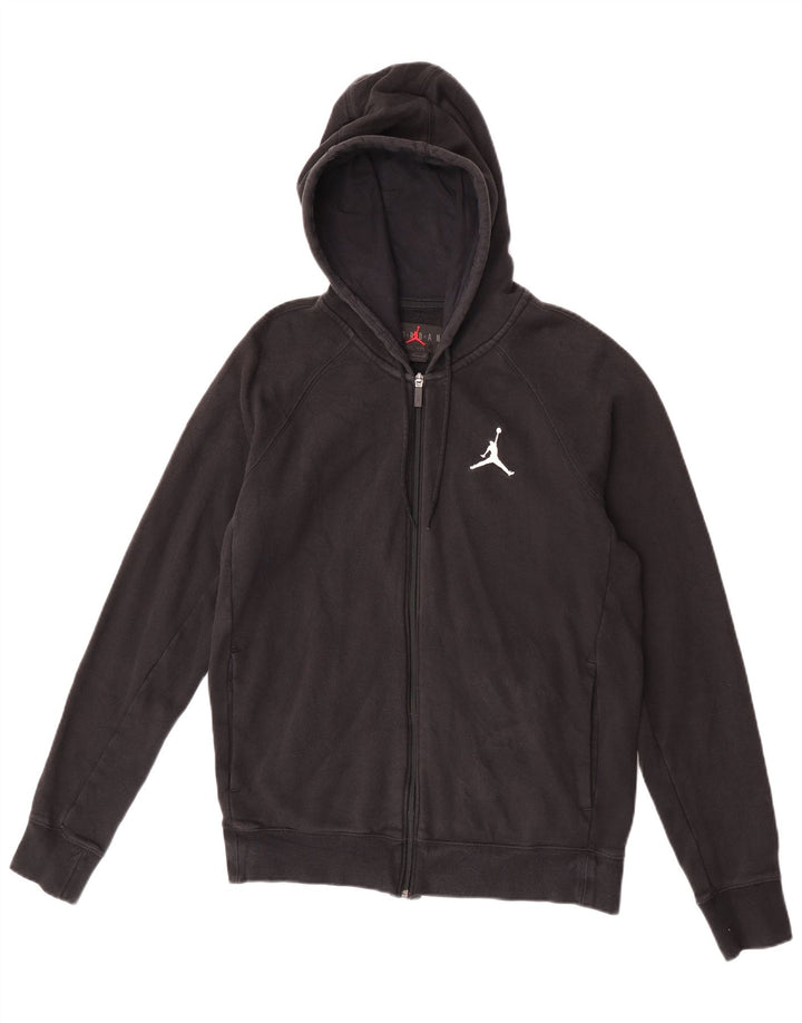Jordan Pull à capuche zippé pour homme en coton noir moyen