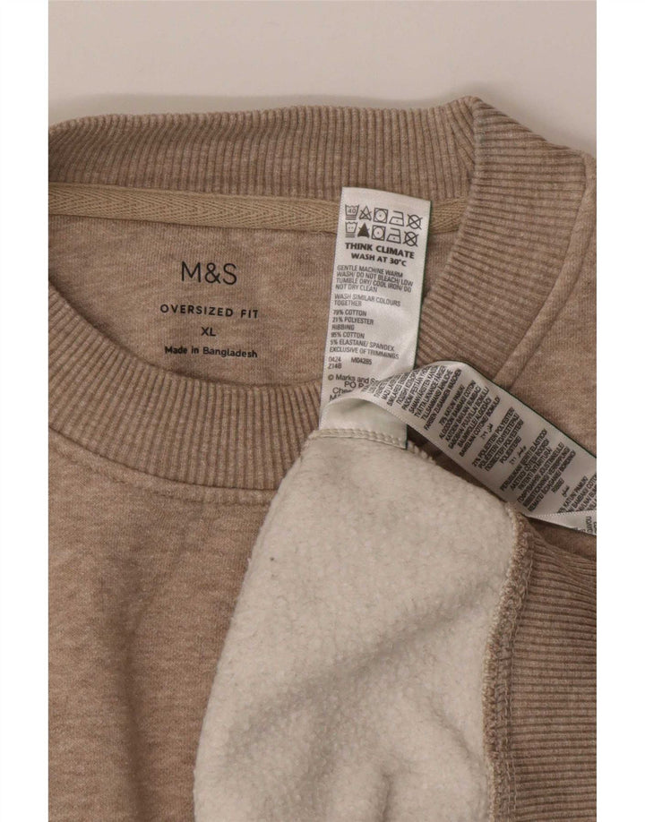 Marks & Spencer Sweat-shirt surdimensionné pour homme XL en coton moucheté gris