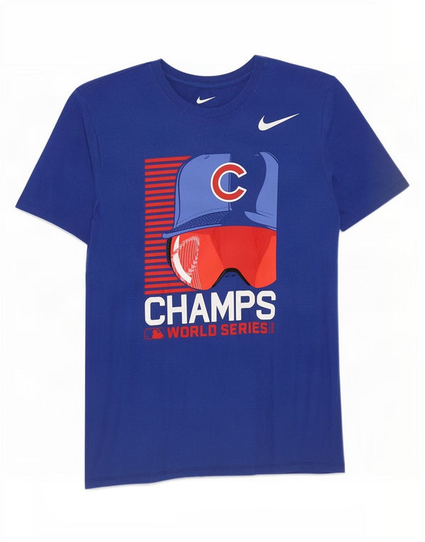Nike Homme Chicago Cubs Graphic T-Shirt Haut Bleu Moyen Coton