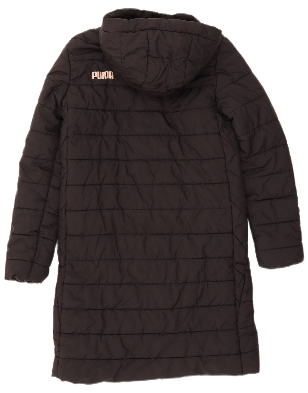 Puma Manteau rembourré à capuche pour femme UK 6 XS Noir Polyester