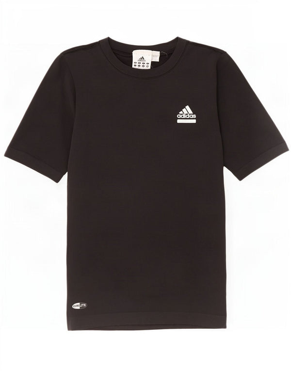 Adidas Climalite T-Shirt Top UK 12 Medium Noir Polyamide