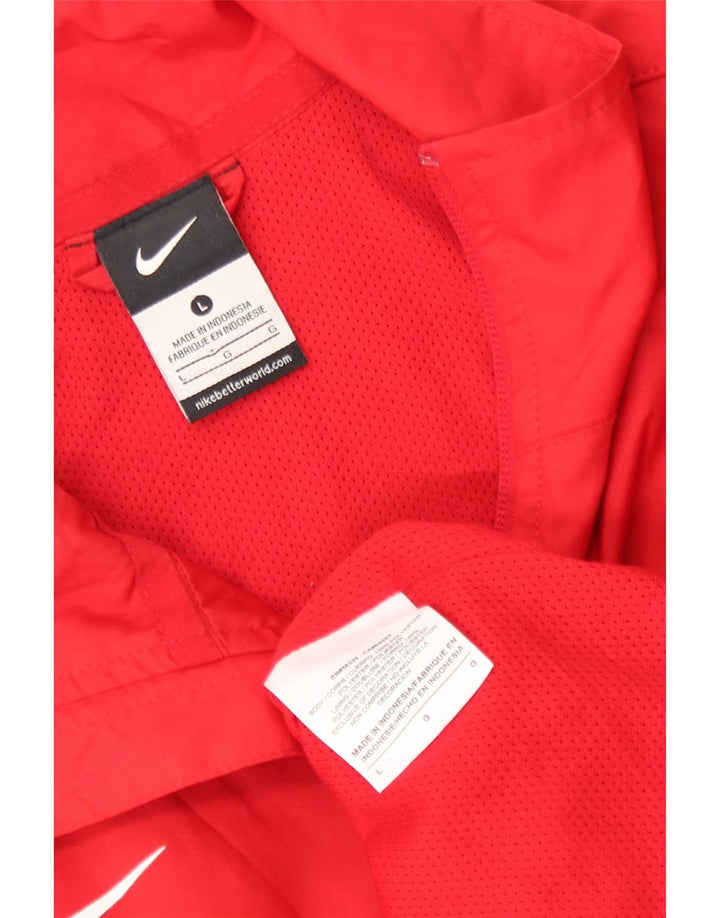 Nike Veste de survêtement pour homme Large Rouge Colorblock Polyester