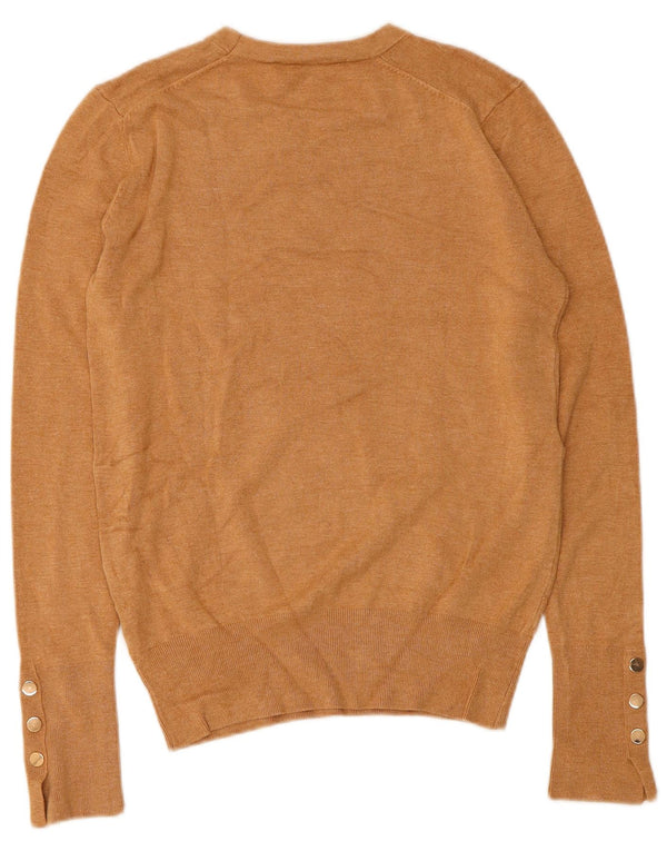 Zara Pull à col rond pour femme UK 16 Large Beige