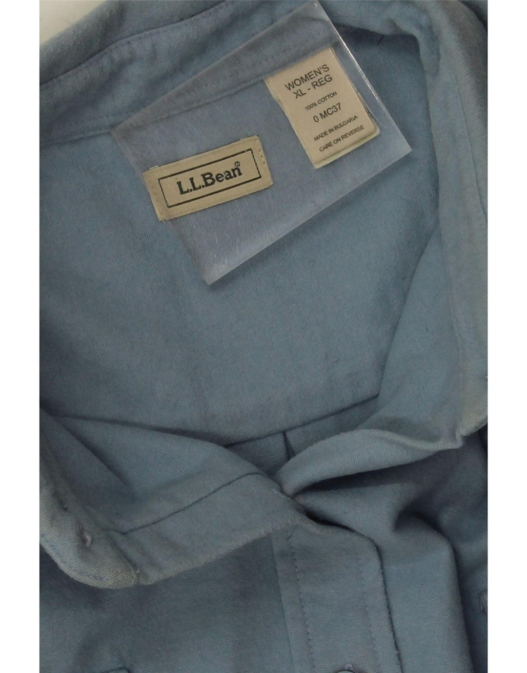 L.L.Bean Chemise surdimensionnée en flanelle pour femme UK 18 XL Bleu coton