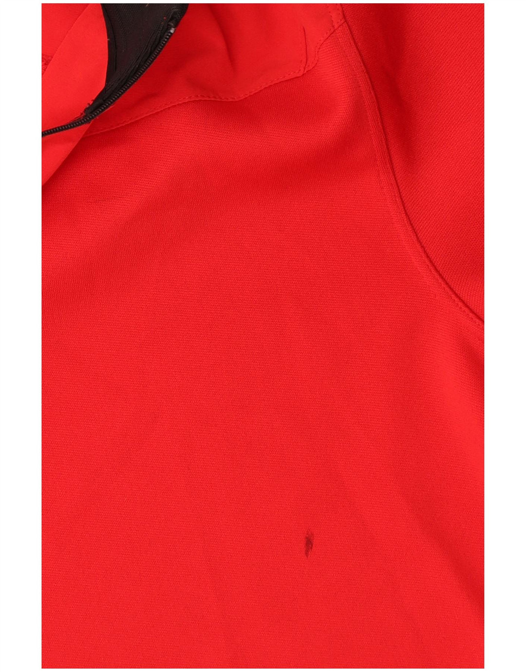 Nike Hommes Dri Fit Zip Neck Top Manches Longues Petit Rouge Polyester
