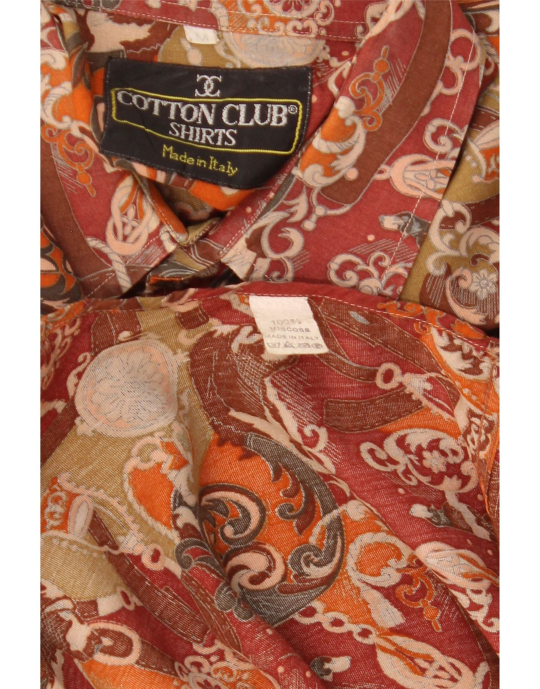 Cotton Club Chemise Homme Marron Moyen Floral Viscose