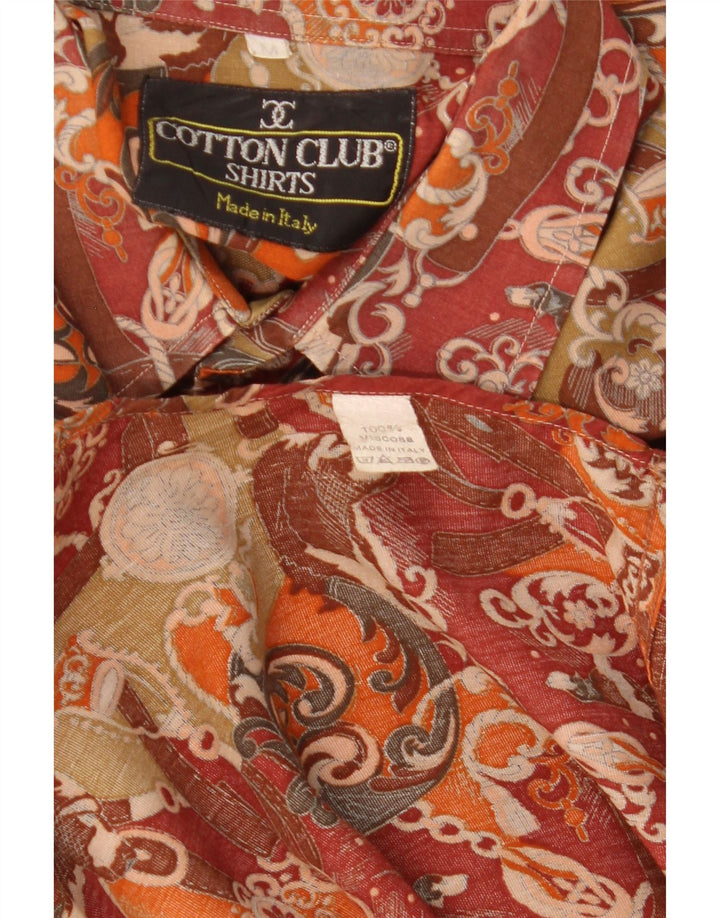 Cotton Club Chemise Homme Marron Moyen Floral Viscose