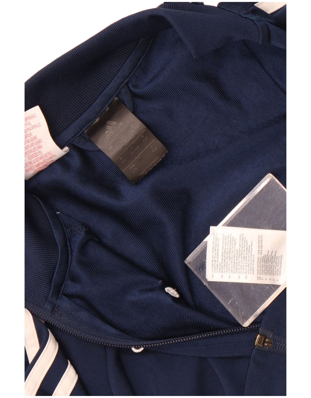 Veste de survêtement Adidas Garçon 13-14 ans Bleu Marine Polyester