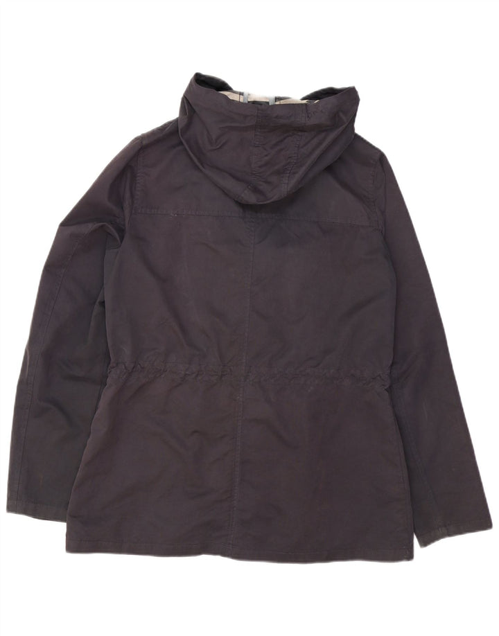 FAT FACE Veste de pluie à capuche pour femme UK 12 Bleu marine moyen