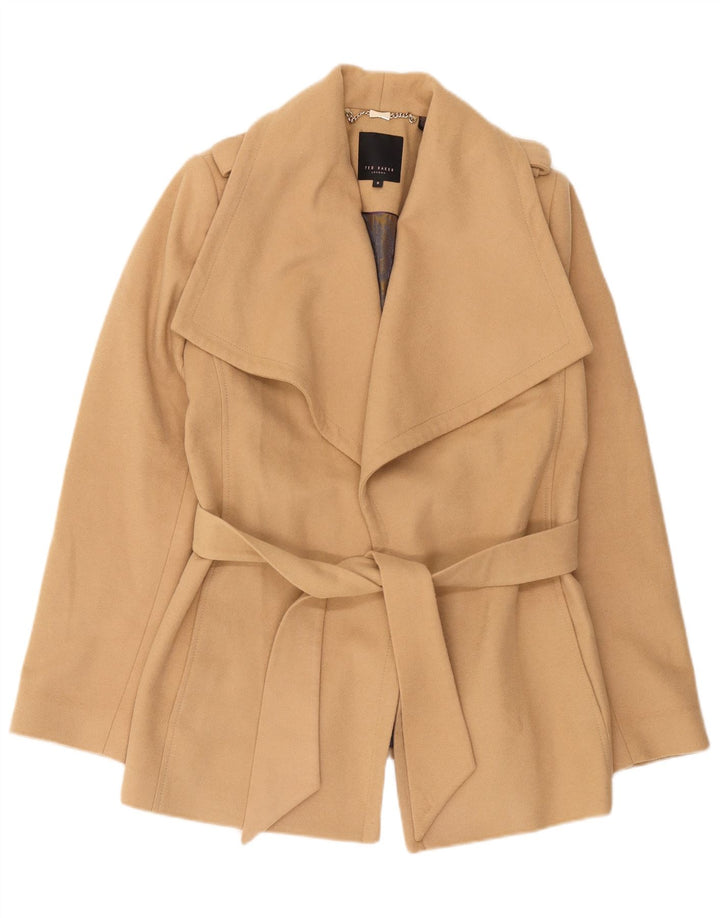 Ted Baker Manteau Femme Taille 3 Laine Beige Moyen