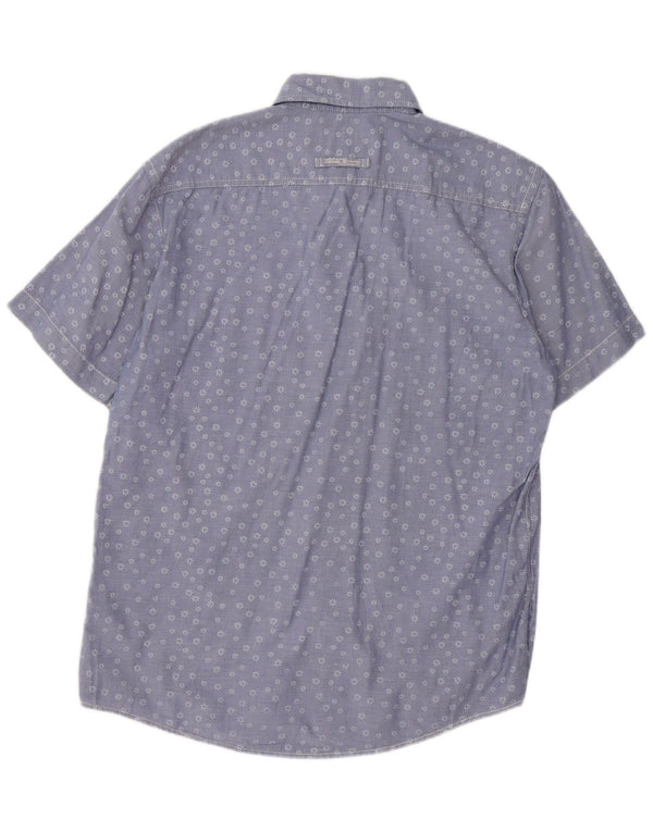 Chemise à Manches Courtes Homme Camel Active Coton Floral Bleu Moyen