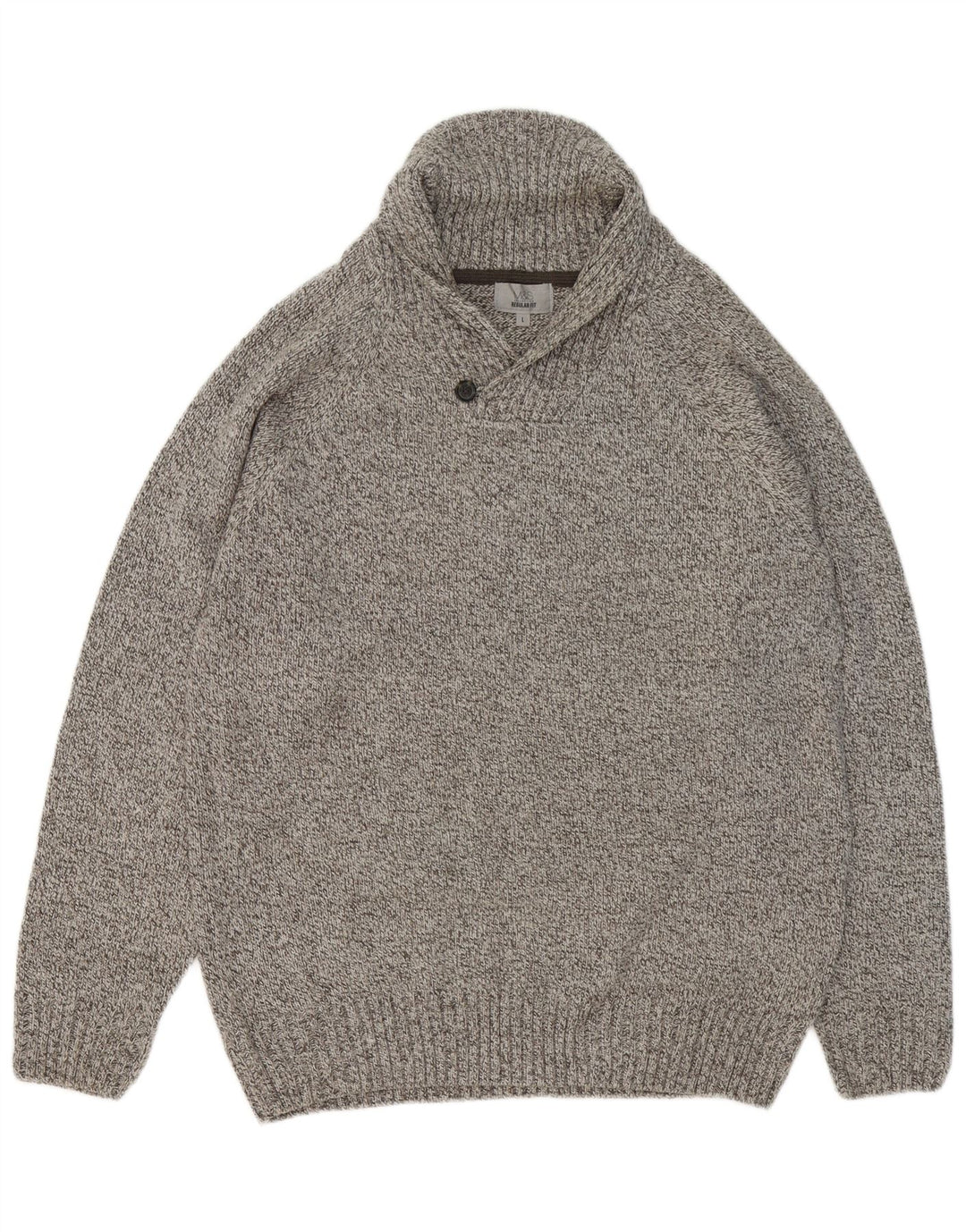 Marks & Spencer Pull à col châle pour homme, grand gris moucheté